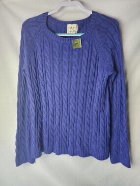 Ladies XL Blue -ish Purple Knitted Sweater Long Sleeve Womens Girls Casual